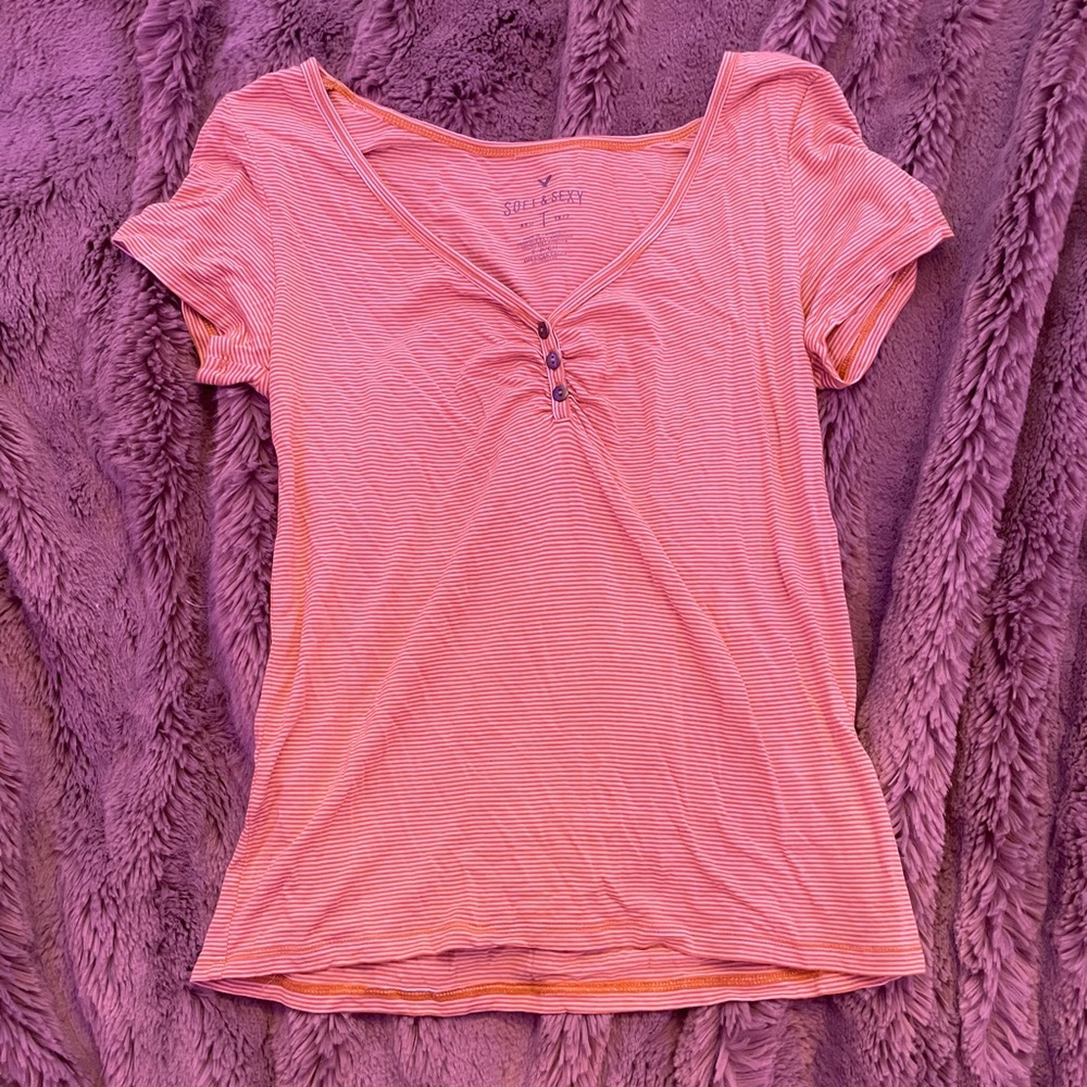 Yellow American Eagle Outfitters soft and sexy T